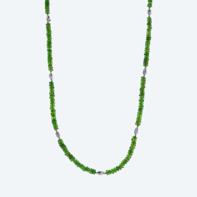 Collier AA Chromdiopsid 925 Sterling Silber