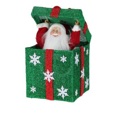 Weihnachtsmann im Geschenk 31cm