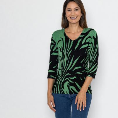 MILANO Design Pullover schwarz/ grün