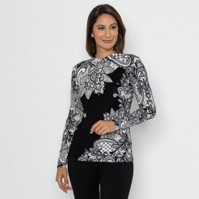 MILANO Design Pullover schwarz/  weiß