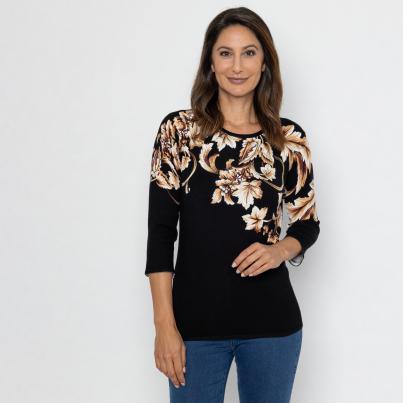 MILANO Design Pullover schwarz/camel