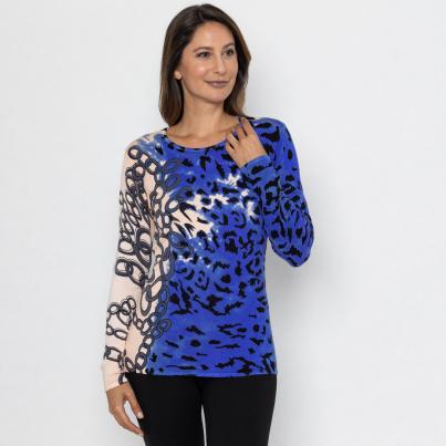 MILANO Design Pullover blau/multicolor