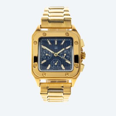 Leno Leontis Automatikuhr "Franchetto" gold-blau