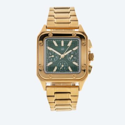 Leno Leontis Automatikuhr "Franchetto" gold-grün