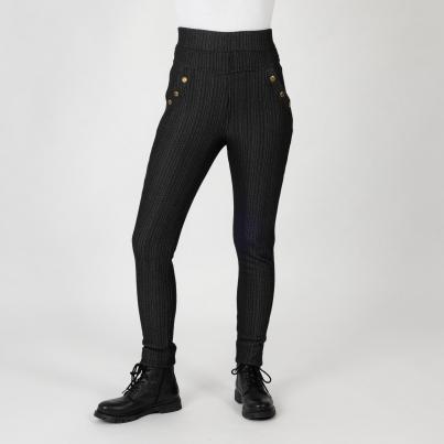 FASHION NEWS Thermo-Fleece-Jeans-Leggings schwarz