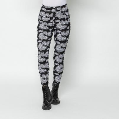 FASHION NEWS Thermo-Fleece-Leggings schwarz/weiß