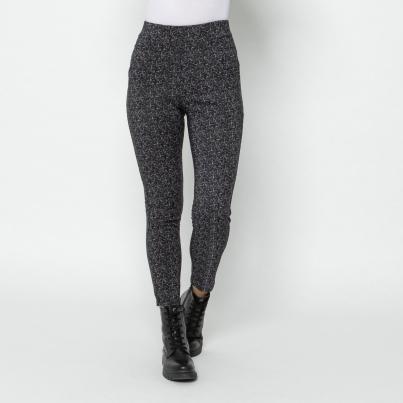 FASHION NEWS Thermo-Fleece-Leggings schwarz/weiß