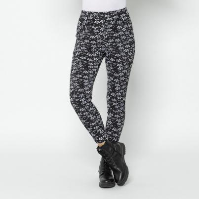 FASHION NEWS Thermo-Fleece-Leggings schwarz/weiß