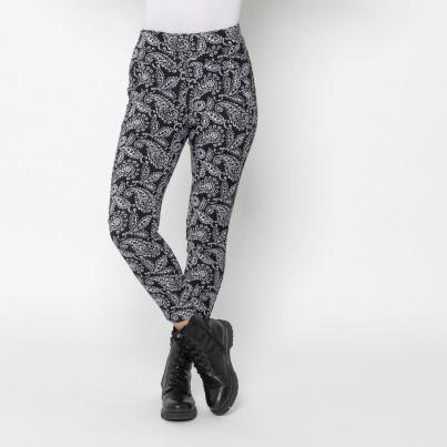 FASHION NEWS Thermo-Fleece-Leggings schwarz/weiß