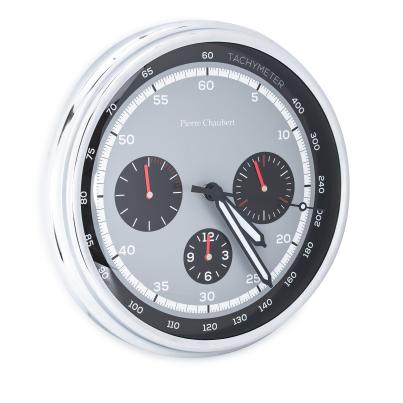 Pierre Chaubert Funk-Wanduhr grau-schwarz