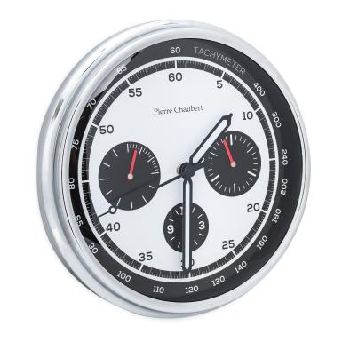 Pierre Chaubert Funk-Wanduhr weiß-schwarz