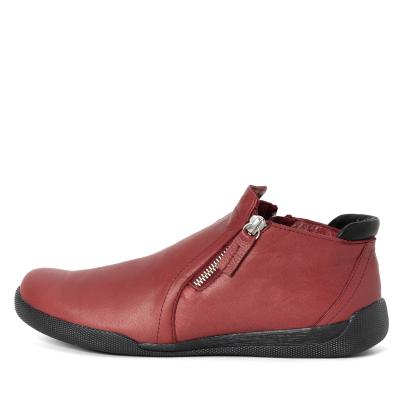 Andrea Conti Damen Lederslipper bordo/schwarz