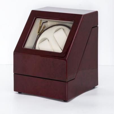 2er Uhrenbeweger "Penta" Wurzelholz rot