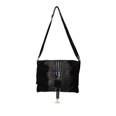 Luca Lorenzo Umhängetasche schwarz kroko