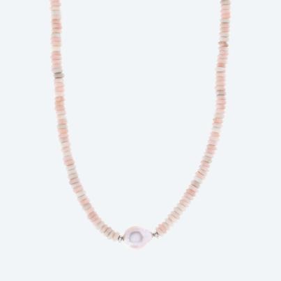 Collier Opal pink und Edison Perle