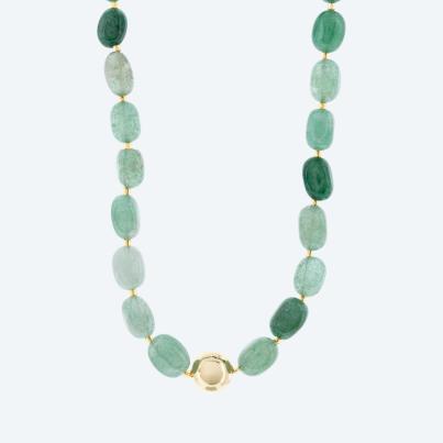 Collier Prasiolith Magnetverschluß