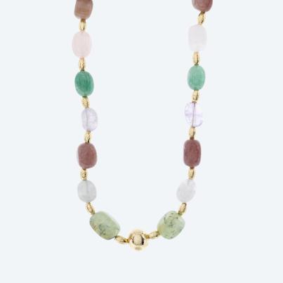 Collier Multicolor Quarz Magnetverschluß
