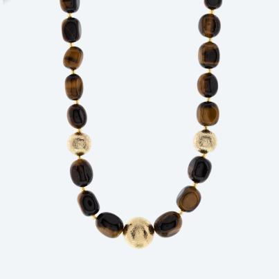 Collier Tigerauge ca. 250 ct.
