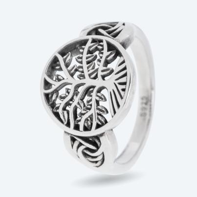 Ring 925 Silber Lebensbaum geschwärzt