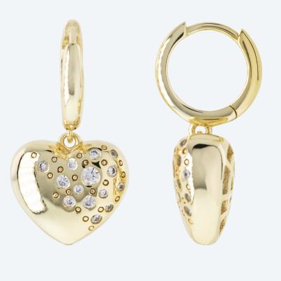 Creolen 925 vergoldet Zirkonia