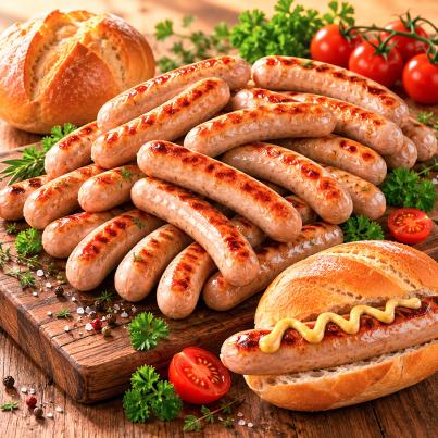 Mini Rostbratwurst im Saitling