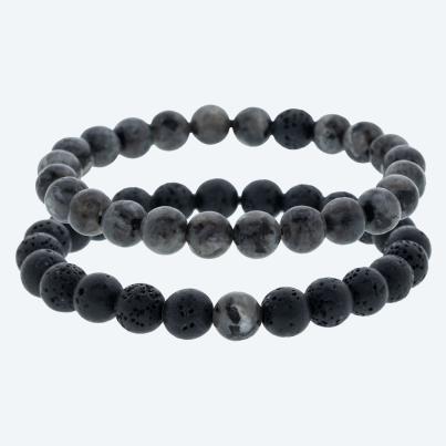 SET: 2x Armband Spektrolith, Lava