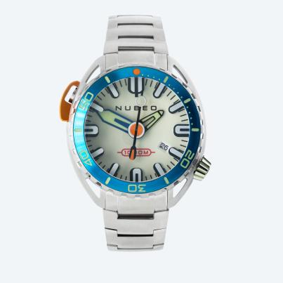 NUBEO Herrenuhr "Aluminaut Automatic" hellgrün