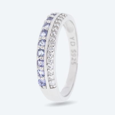 Ring 925 St. Silber rhodiniert Tansanit