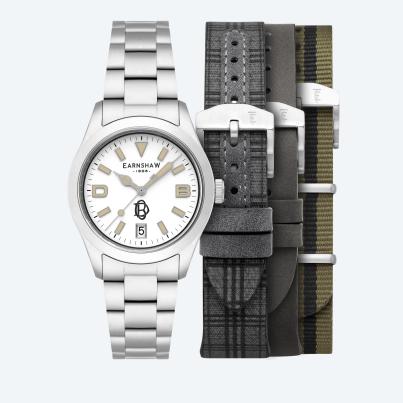 EARNSHAW Automatikuhr "Ascot " + Ersatzbänder