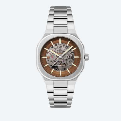 EARNSHAW Automatikuhr "Exeter Skeleton" braun