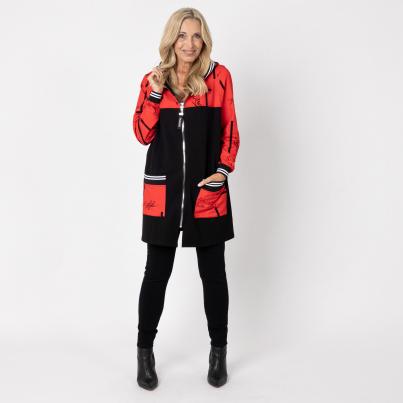 VANESSA STYLE Damen-Jacke schwarz/ rot