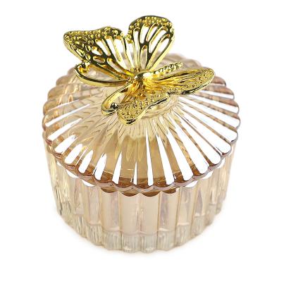 Crystal Dreams Deckeldose Schmetterling Karamell