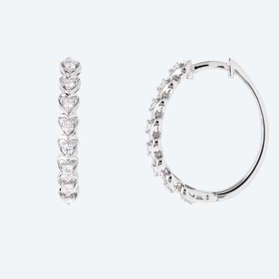 LG Creolen 925 St. Silber rhodiniert Brillanten
