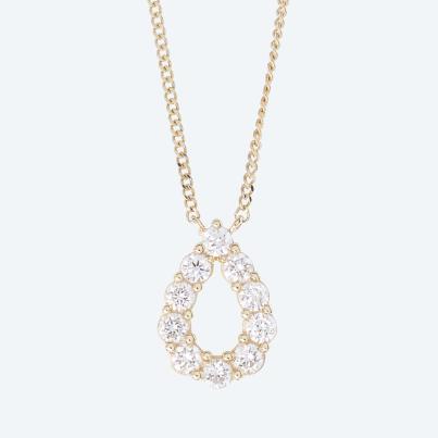 LG Mittelteil-Collier 375 Gelbgold Brillanten