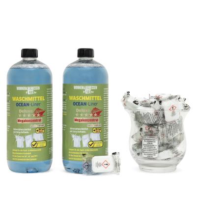 W&G 2x1 Liter Waschmittel Oceanliner + 25 Oxi Tabs
