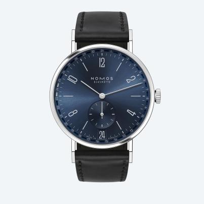 NOMOS GLASHÜTTE "Tangente 2Date blau"