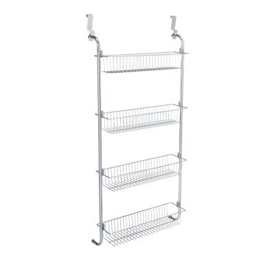 Wenko Türregal XL + 4 Körbe Chrom