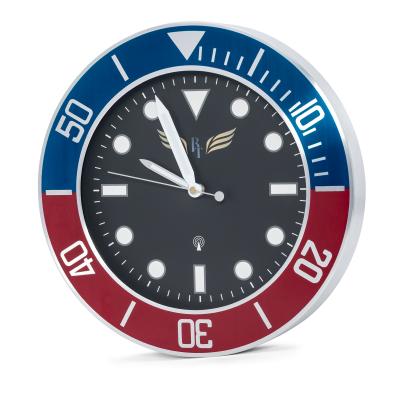 Royal Time Funkwanduhr silber-schwarz-pepsi