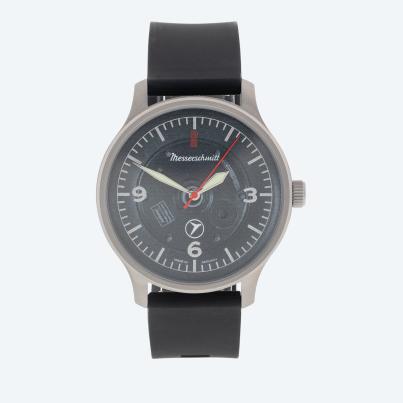 Messerschmitt Herrenuhr "Bugrad" Silikonband