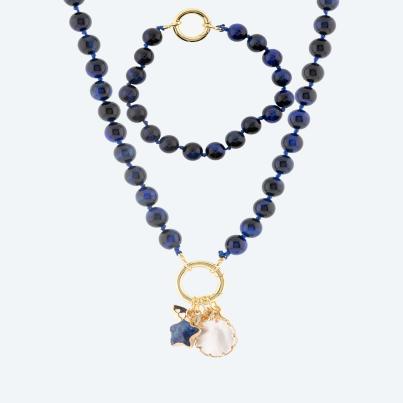 SET: Collier+Armband Tigerauge beh.