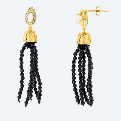 Ohrhänger 925 vergoldet Spinell