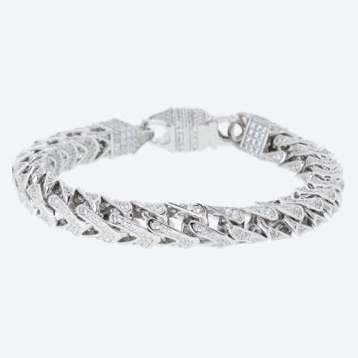 Armband 925 Sterling Silber rhodiniert Zirkonia