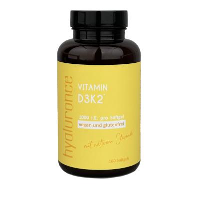hyaluronce Vitamin D3+K2 180 Gelkapseln