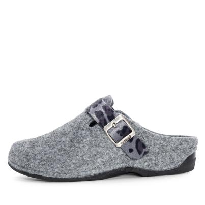 Dr. Feet Damenhausschuhe grau Leo