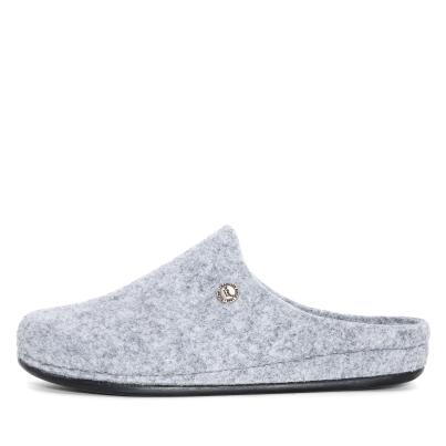 Dr. Feet Damenhausschuhe hellgrau