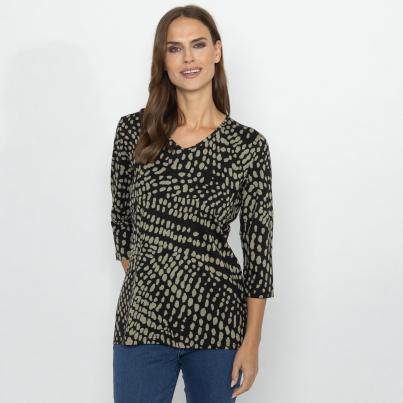 RÖSSLER SELECTION Damen Shirt schwarz/ khaki
