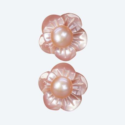 Ohrstecker 925 rhod. Perlmutt, SWZPerle