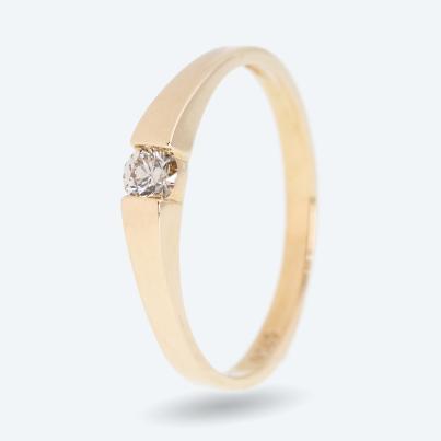 Ring 585 Gelbgold Brillant Lupenrein