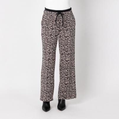 Perfectly JU Hose 'Bella' Wide schwarz/beige