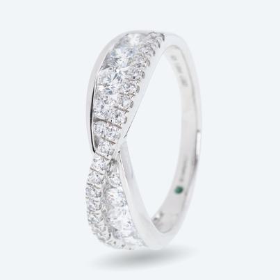 LG Ring 925 Sterling Silber rhodiniert Brillanten